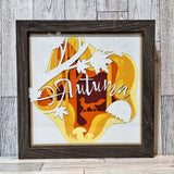 Autumn Fox and Trees 3D Layered Paper Art Shadow Box