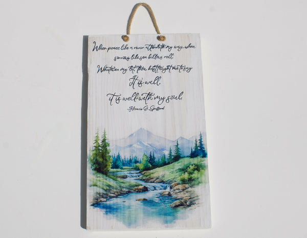 It is well with my soul sign/wooden plaque/hymn wall hanging