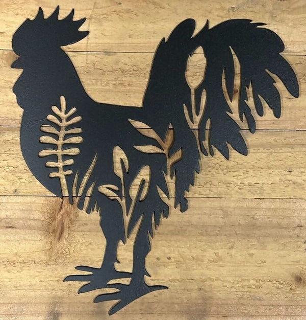 Rooster with Flowers