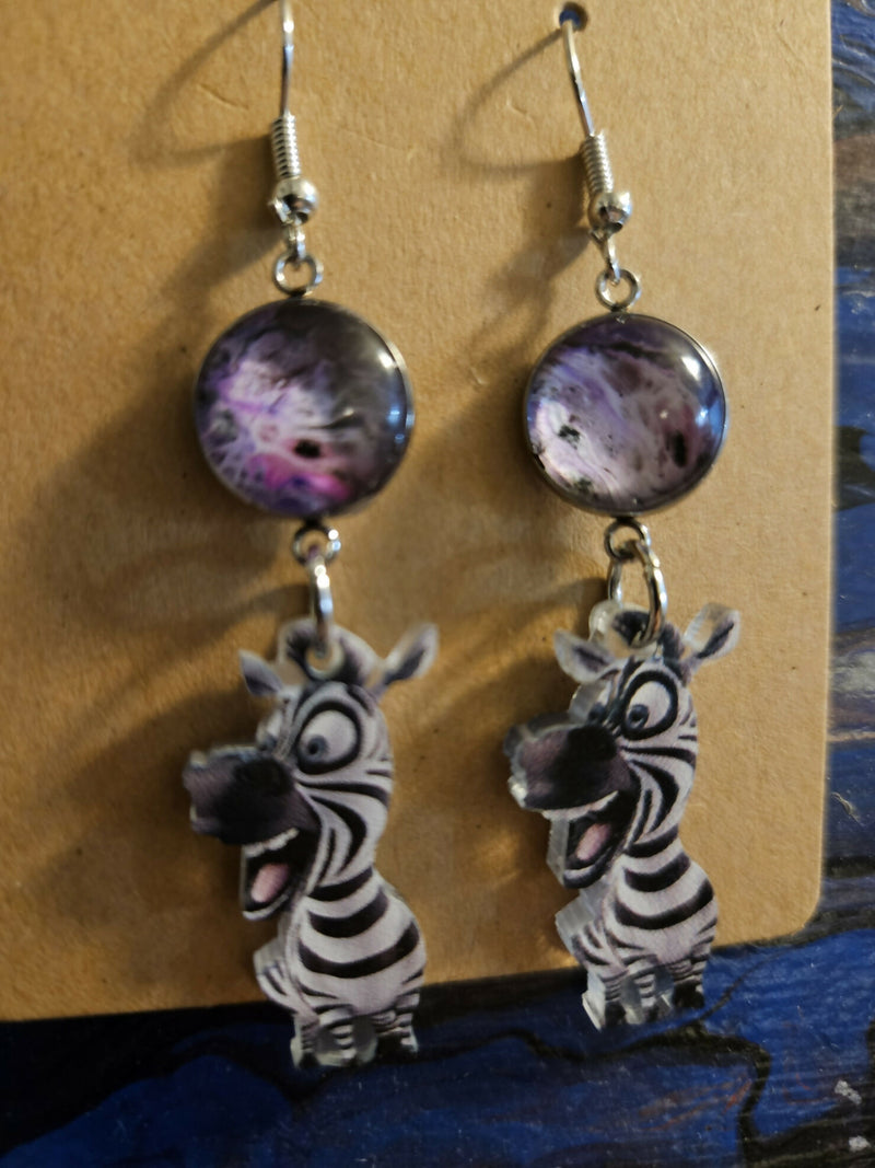 Zebra Earrings