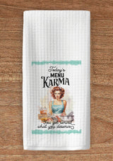 today's menu Karma towel