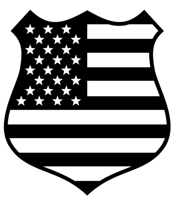Police Badge with Flag