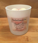 Macaron Dessert Candle 8.5 oz. White Glass Jar - French Cookies