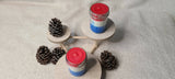 Red White and Blue Collar Soy Wax Candles