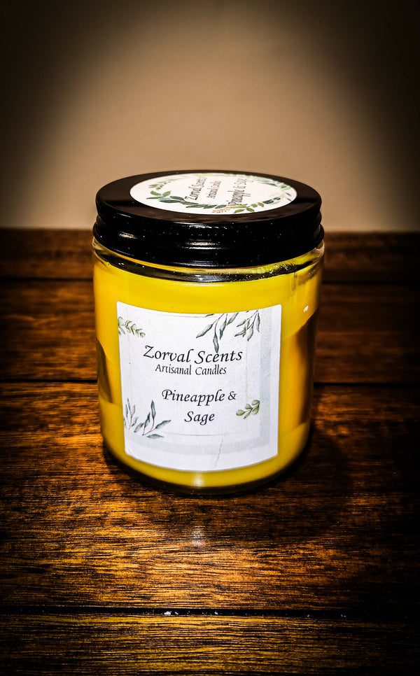 Pineapple and Sage Candle, 8oz