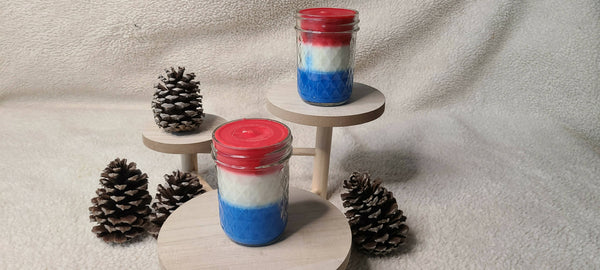 Red White and Blue Collar Soy Wax Candles