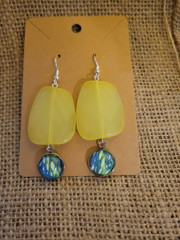 Yellow earrings