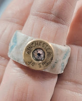 antler guncasing ring turquoise