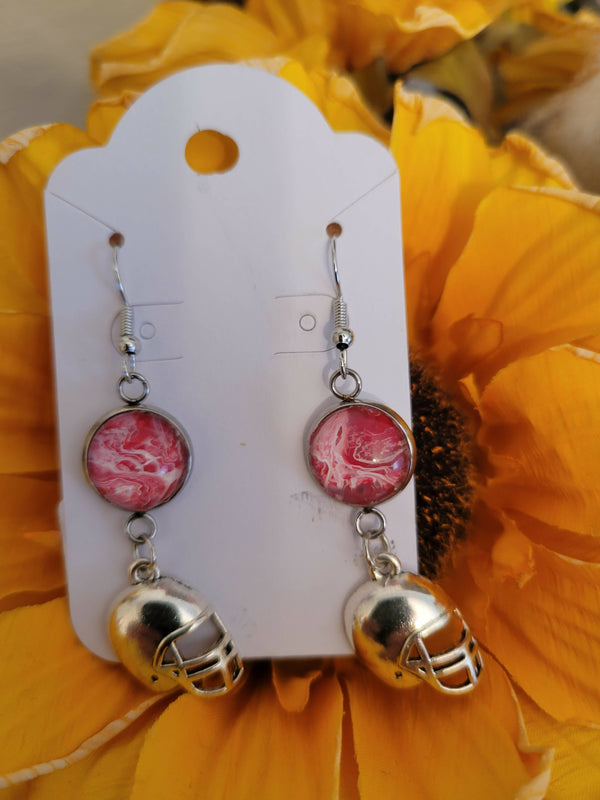 Football helmet earrings