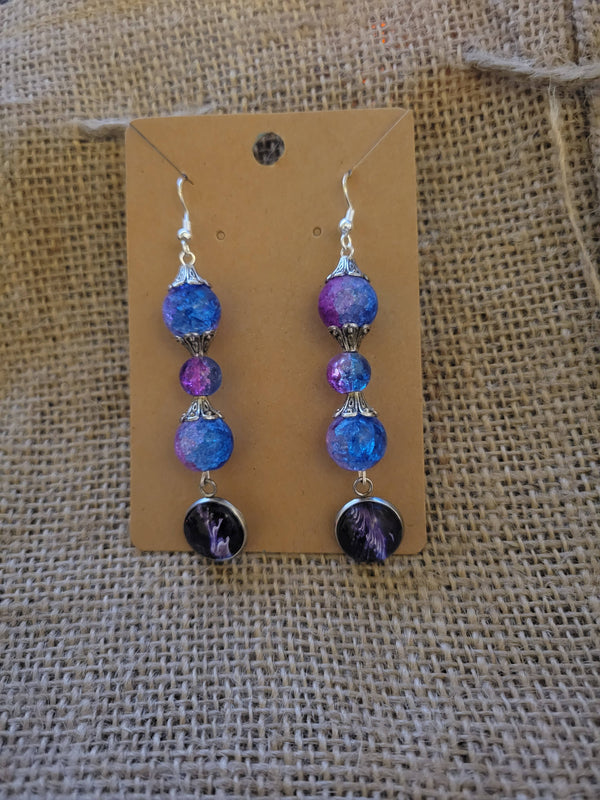 Adorable glass acrylic earrings