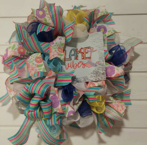 Lake Vibes Deco Mesh Wreath